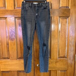 Vervet Black Distressed Skinny Jeans